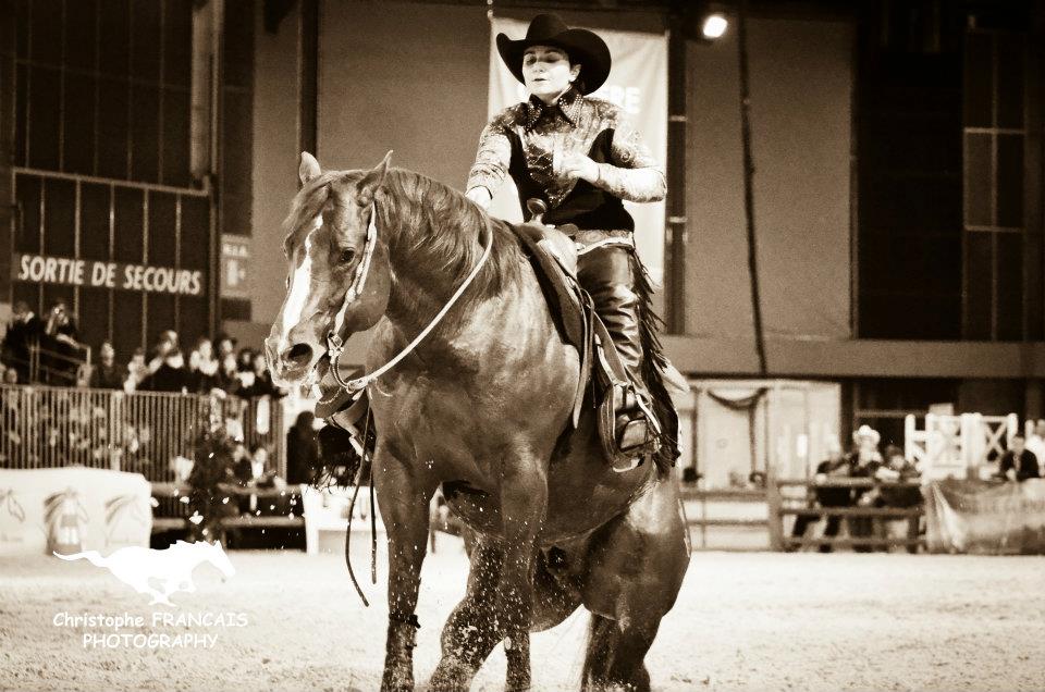 Anne sophie guerreiro et HA SIENNTRA 2ème du Reining...